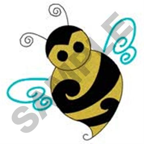 Abstract Bee Machine Embroidery Design