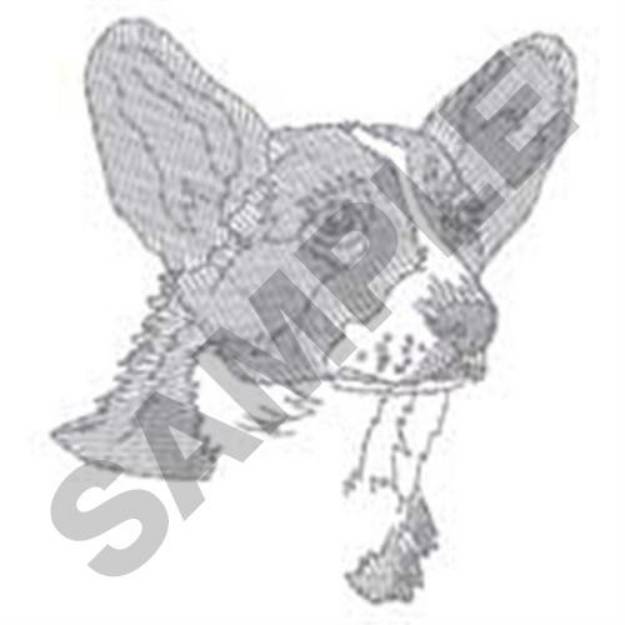 Picture of Welsh Corgie Head Machine Embroidery Design