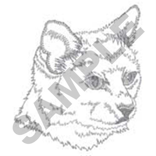 Domestic Cat Machine Embroidery Design