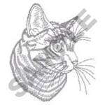 Picture of Tabby Head Machine Embroidery Design