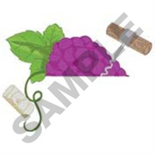 Picture of Vineyard Pocket Topper Machine Embroidery Design