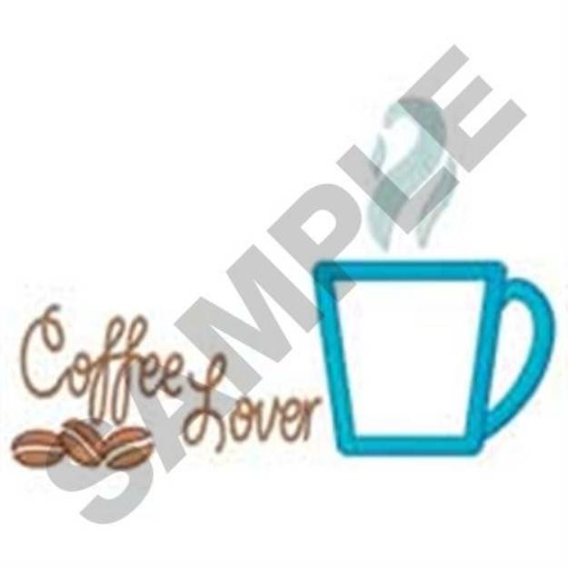 Picture of Coffee Lovers Applique Machine Embroidery Design