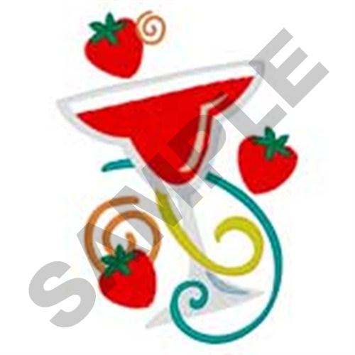 Strawberry Margarita Machine Embroidery Design