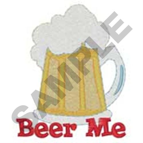 Beer Me Machine Embroidery Design