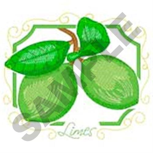 Scroll Framed Limes Machine Embroidery Design