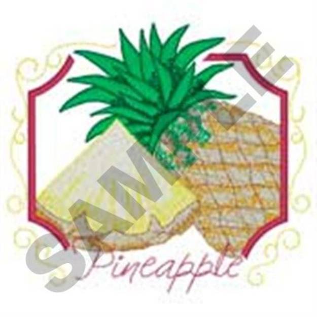 Picture of Scroll Frame Pineapple Machine Embroidery Design