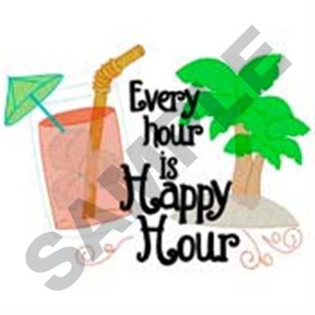 Picture of Every Happy Hour Machine Embroidery Design