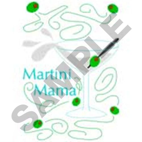 Martini Mama Machine Embroidery Design