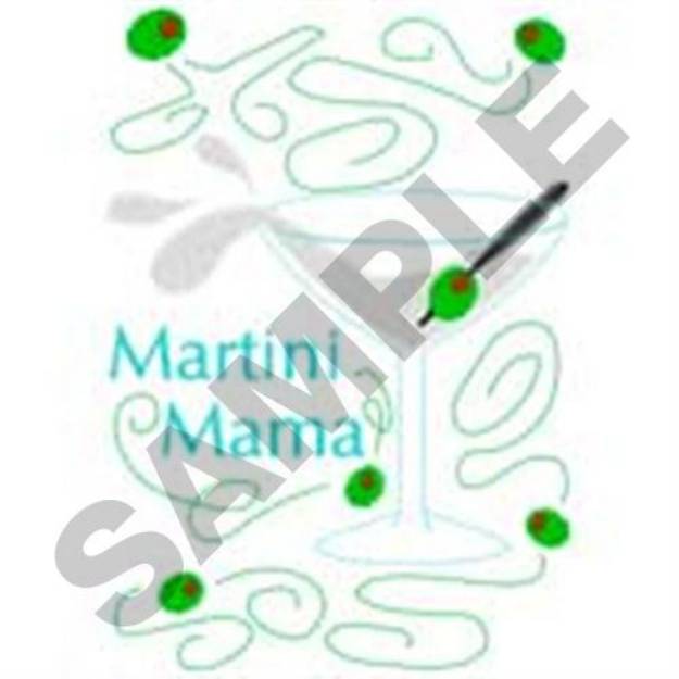 Picture of Martini Mama Machine Embroidery Design