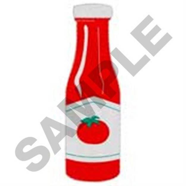 Picture of Bottle Of Ketchup Machine Embroidery Design