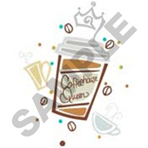 Coffeehouse Queen Machine Embroidery Design