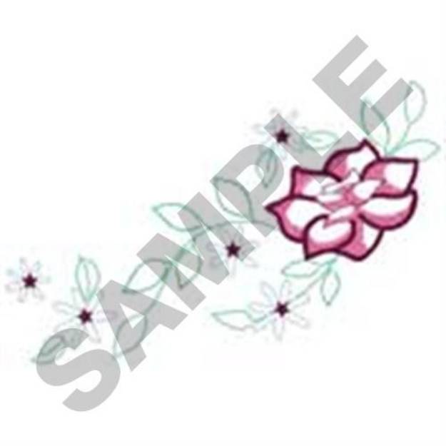 Picture of Rose Spray Machine Embroidery Design