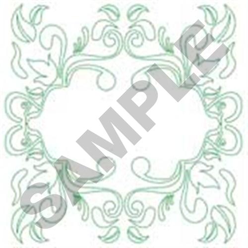 Floral Leaves Outline Machine Embroidery Design