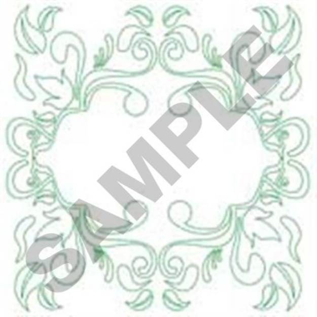 Picture of Floral Leaves Outline Machine Embroidery Design