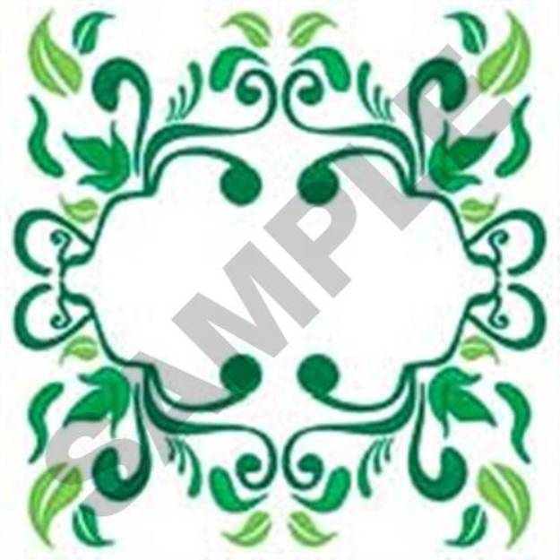 Picture of Floral Leaves with Fill Machine Embroidery Design