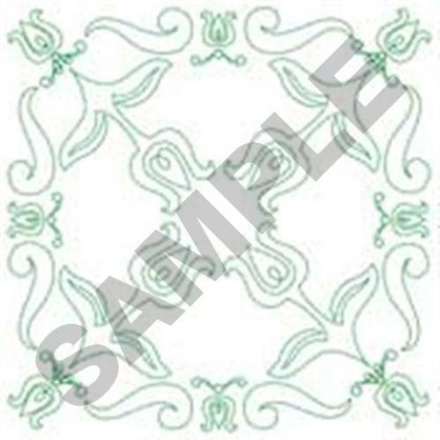 Picture of Tulips Outline Machine Embroidery Design