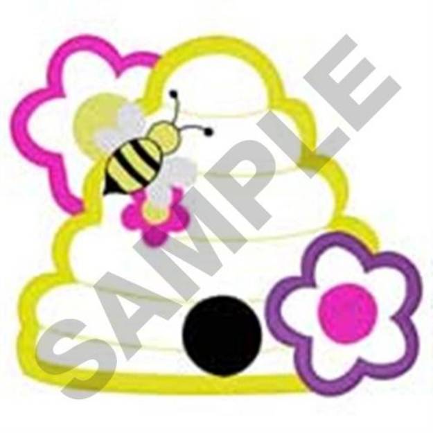 Picture of Beehive Applique Machine Embroidery Design