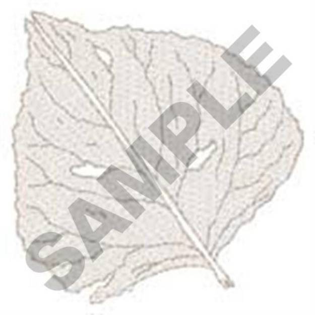 Picture of Poplar Leaf Skeleton Machine Embroidery Design