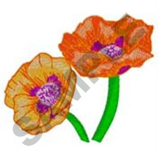Picture of Oriental Poppy Machine Embroidery Design