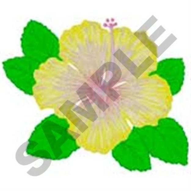 Picture of Yellow Hibiscus Machine Embroidery Design