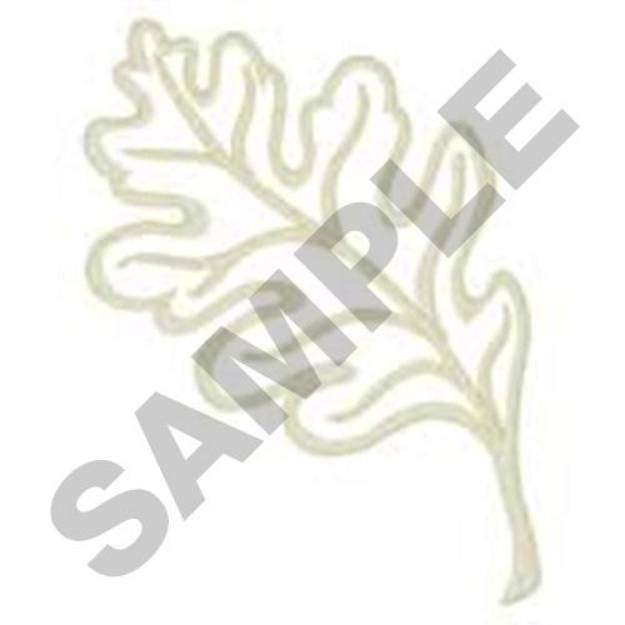 Picture of Oak Leaf Outline Machine Embroidery Design