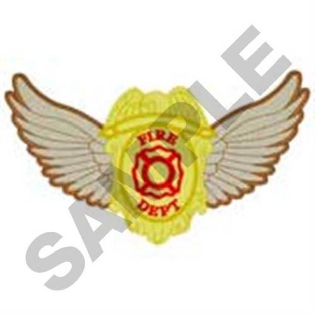 Picture of Fire Dept. Badge Machine Embroidery Design