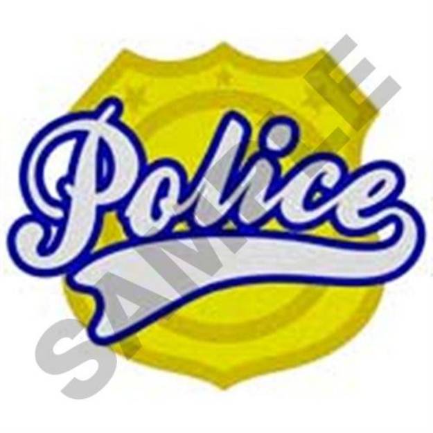 Picture of Police Badge Machine Embroidery Design