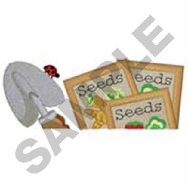 Picture of Gardening Pocket Topper Machine Embroidery Design