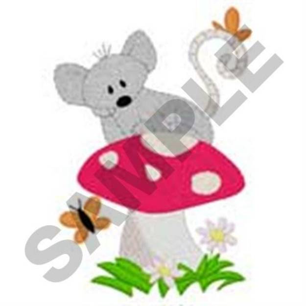 Picture of Mushroom & Mouse Machine Embroidery Design