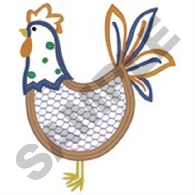 Picture of Chicken Applique Machine Embroidery Design