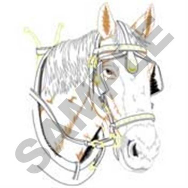Picture of Clydesdale Head Machine Embroidery Design