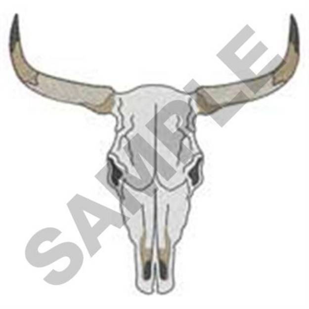 Picture of Steer Skull Machine Embroidery Design