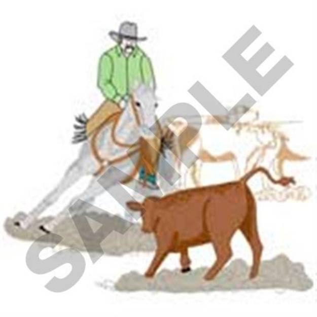Picture of Horse With Calf Machine Embroidery Design