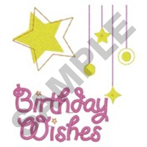 Birthday Wishes Machine Embroidery Design