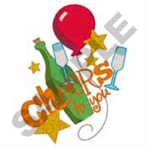 Picture of Cheers To You Machine Embroidery Design