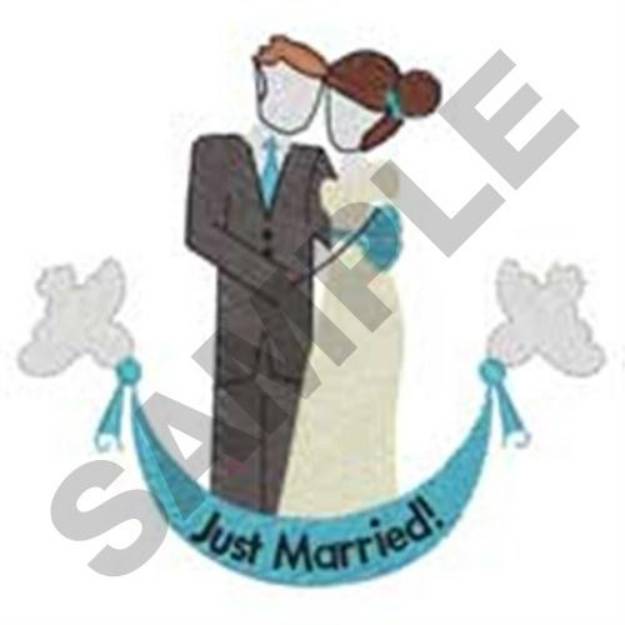 Picture of Just Married Machine Embroidery Design