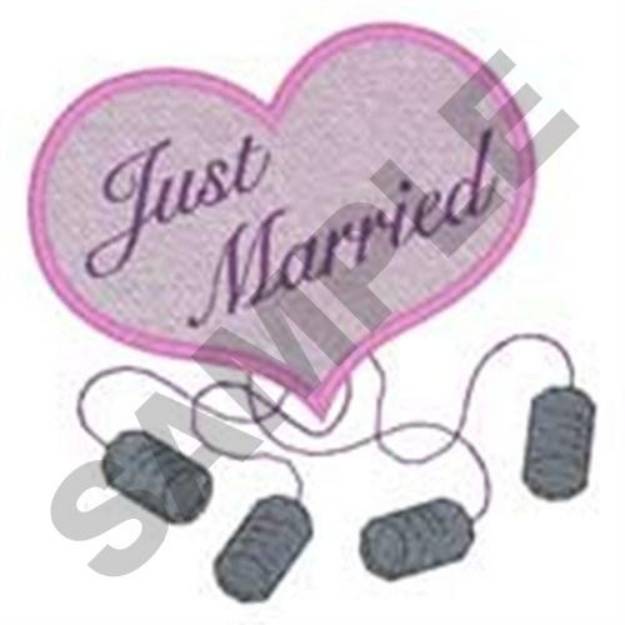 Picture of Just Married Machine Embroidery Design