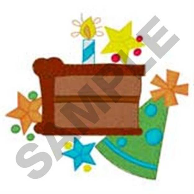 Picture of Birthday Cake Machine Embroidery Design