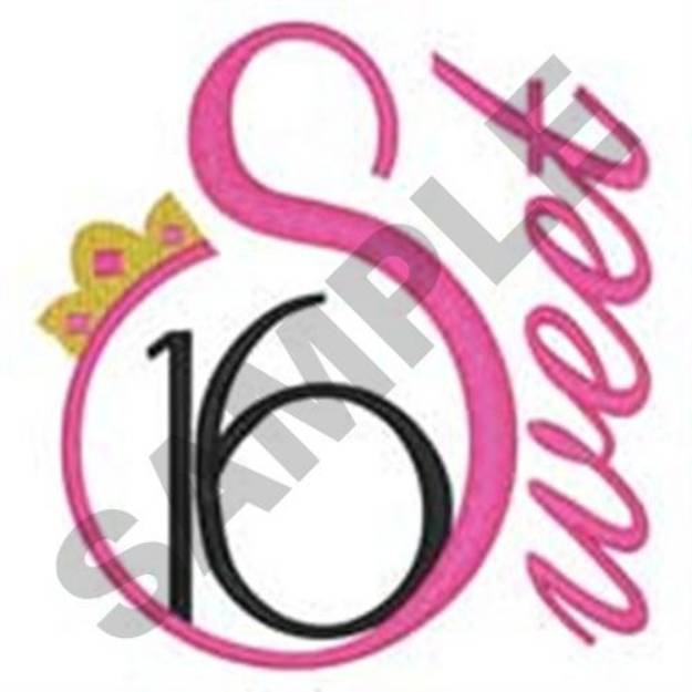 Picture of Sweet 16 Machine Embroidery Design