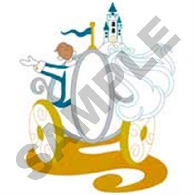 Picture of Carriage Wedding Machine Embroidery Design