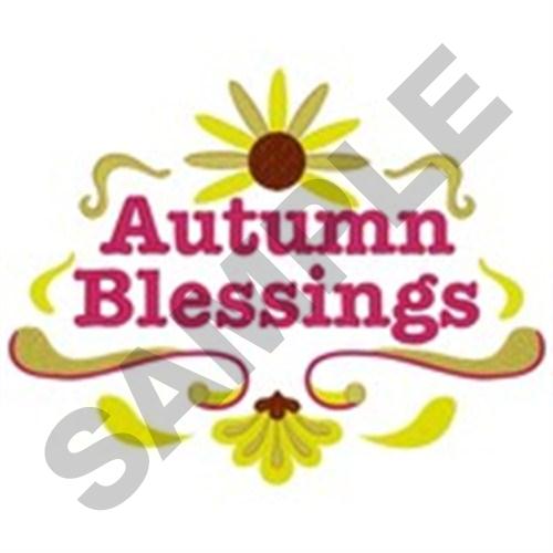 Autumn Blessings Machine Embroidery Design
