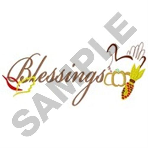 Blessings Turkey Machine Embroidery Design