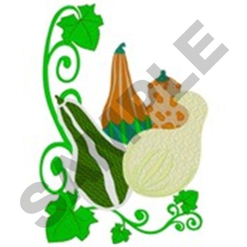 Gourds Vegetables Machine Embroidery Design