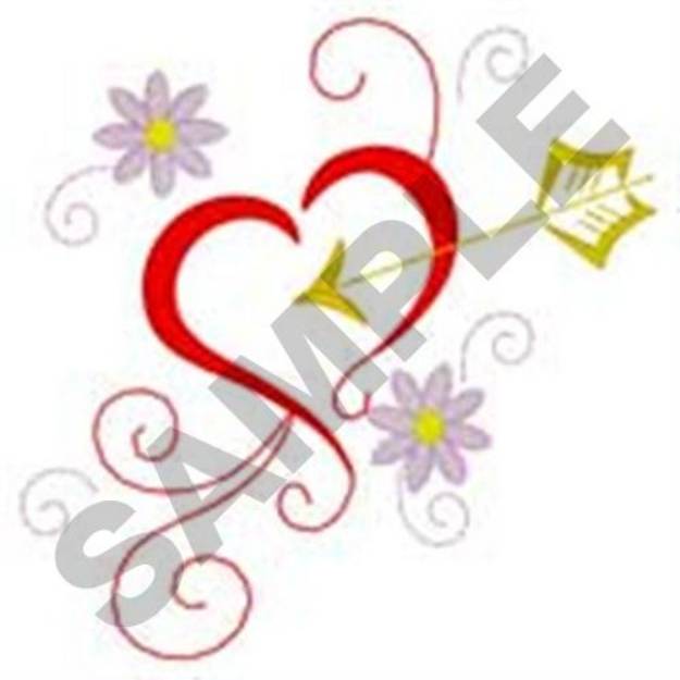 Picture of Arrow And Heart Machine Embroidery Design