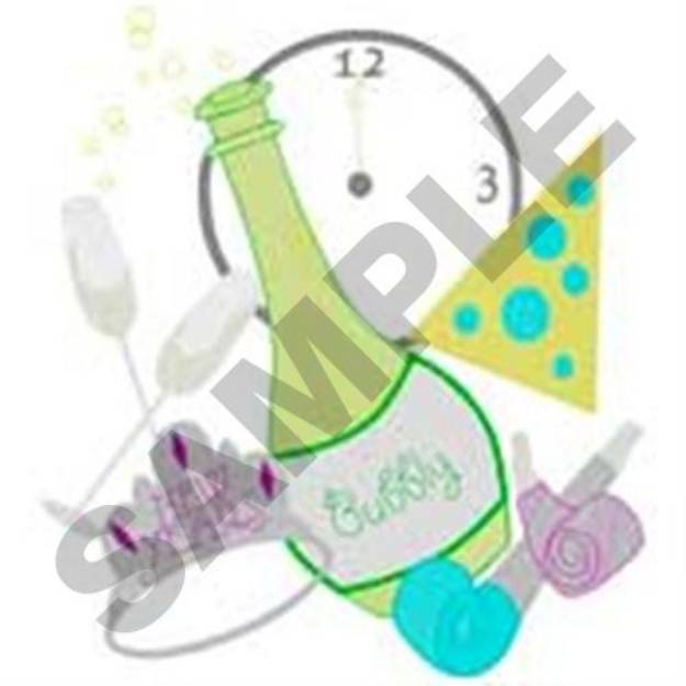 Picture of New Years Cheer Machine Embroidery Design