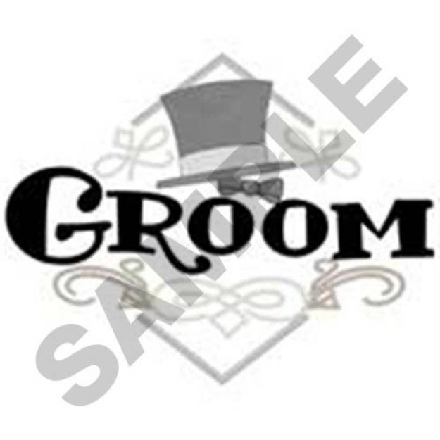 Picture of Groom Swirl Machine Embroidery Design