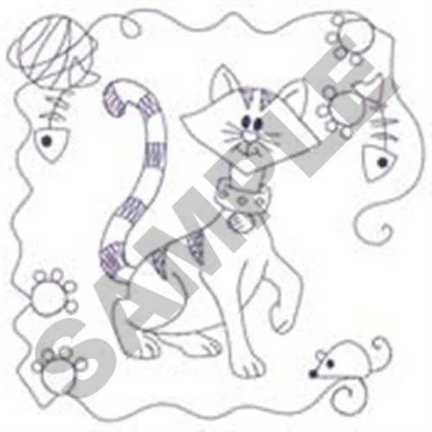 Picture of Cat Quilt Machine Embroidery Design