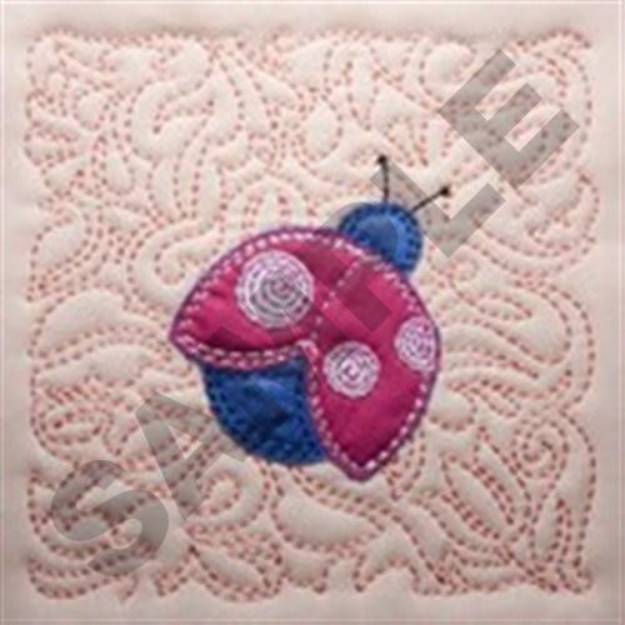 Picture of Ladybug Quilt Machine Embroidery Design
