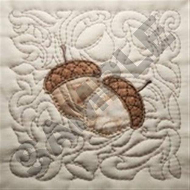 Picture of Acorn Quilt Machine Embroidery Design