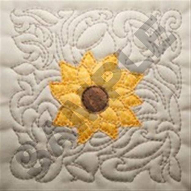 Picture of Sunflower Quilt Machine Embroidery Design